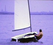 Patrick Blake sails the Harrier, 1972.